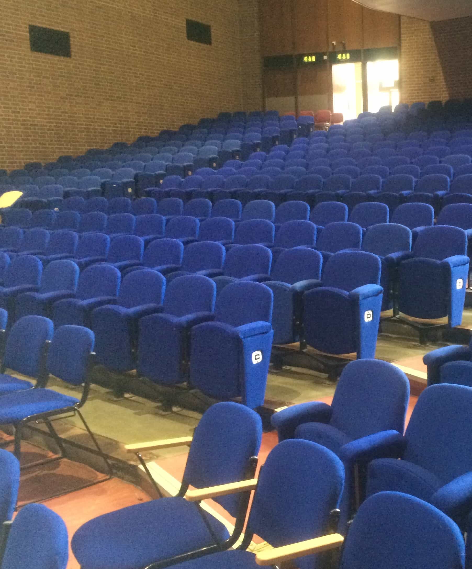 Upholstered Blue Theatre Seating